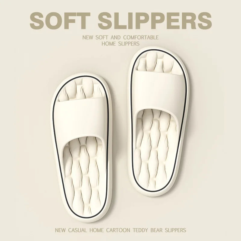 Pantuflas suaves y superligeras, sencillas y a la moda, con elástico de EVA, zapatillas coloridas para el baño.