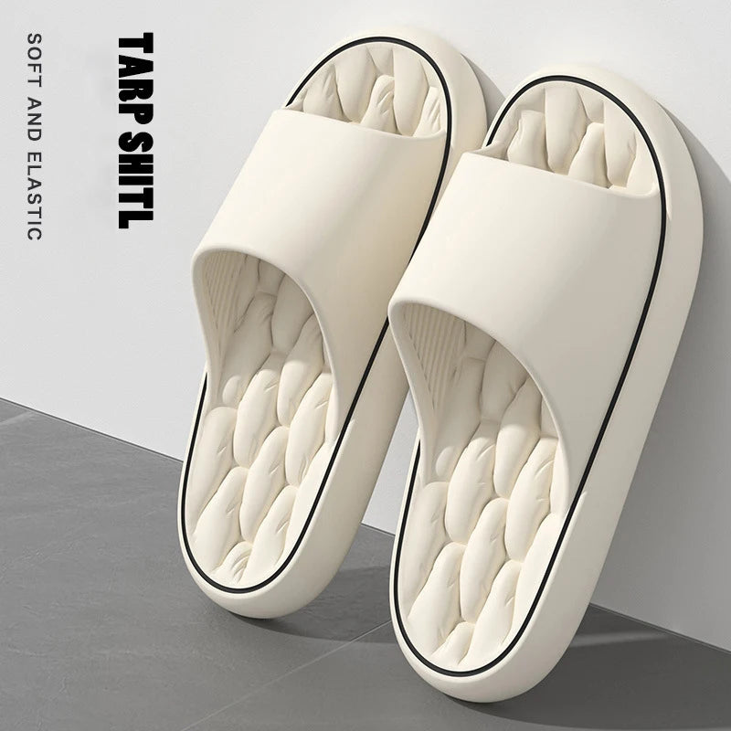 Pantuflas suaves y superligeras, sencillas y a la moda, con elástico de EVA, zapatillas coloridas para el baño.