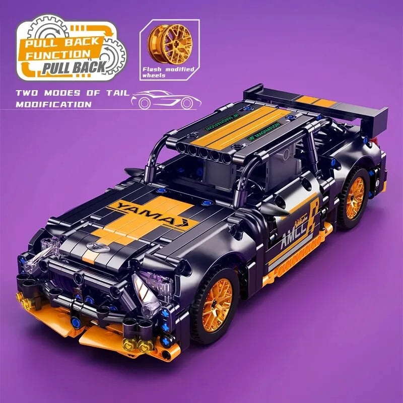 504 piezas de bloques de construcción de coche, beneficios para el desarrollo del aprendizaje temprano, juguetes ensamblados de inteligencia, regalo de cumpleaños para niños.