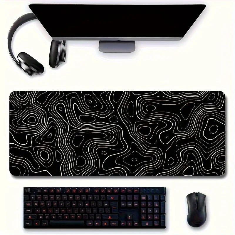 Mouse pad grande para teclado e mouse, tapete antiderrapante de borracha para jogos, mouse pad para laptop