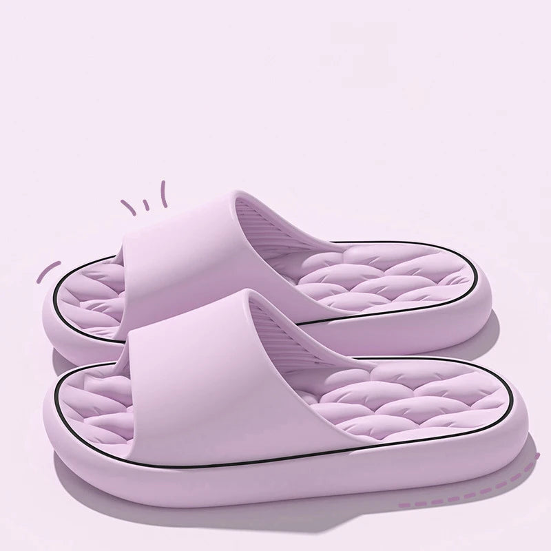 Pantuflas suaves y superligeras, sencillas y a la moda, con elástico de EVA, zapatillas coloridas para el baño.