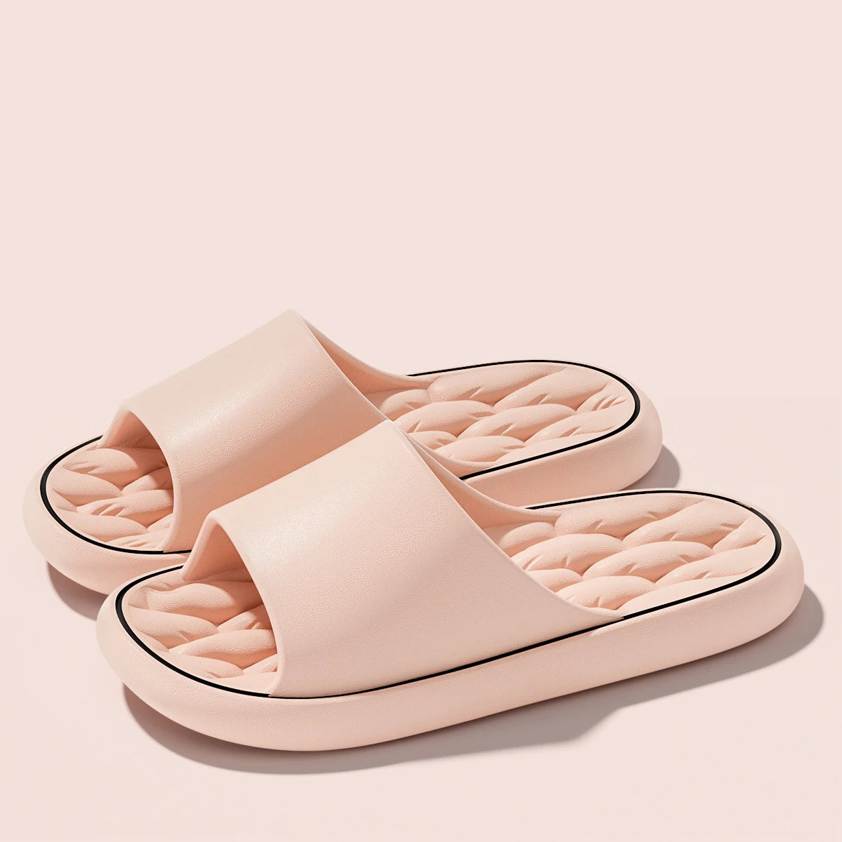 Pantuflas suaves y superligeras, sencillas y a la moda, con elástico de EVA, zapatillas coloridas para el baño.
