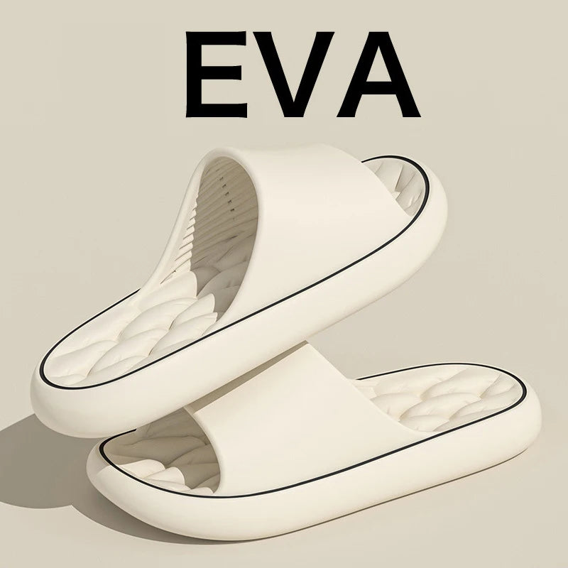 Pantuflas suaves y superligeras, sencillas y a la moda, con elástico de EVA, zapatillas coloridas para el baño.