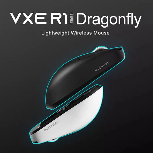 Ratón para juegos ATK VXE R1 Pro MAX Dragonfly R1 Bluetooth PAW3395 2.4G inalámbrico para deportes electrónicos, recargable, ligero y ergonómico
