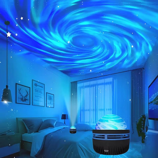Proyector de galaxia LED con luz colorida, proyector de cielo galáctico, luz nocturna para dormitorio, decoración para habitación infantil, decoración para fiesta de Navidad