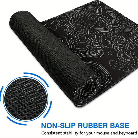 Mouse pad grande para teclado e mouse, tapete antiderrapante de borracha para jogos, mouse pad para laptop