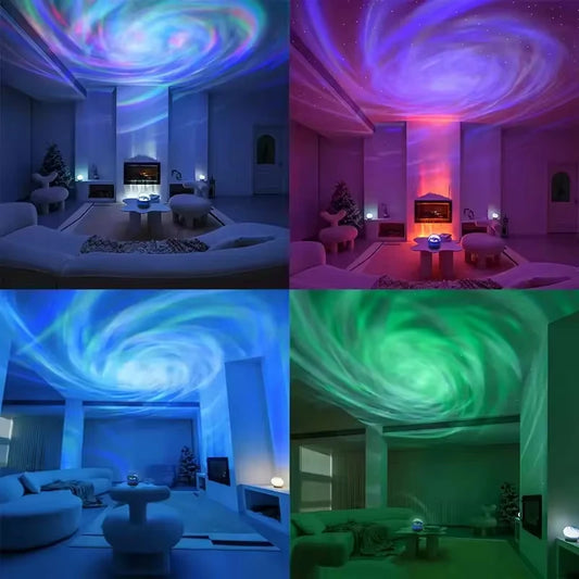 Proyector de galaxia LED con luz colorida, proyector de cielo galáctico, luz nocturna para dormitorio, decoración para habitación infantil, decoración para fiesta de Navidad