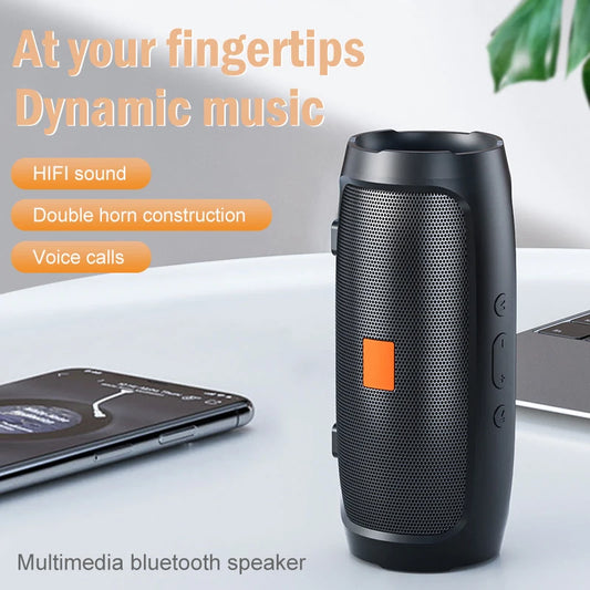 Altavoz Bluetooth con doble altavoz estéreo para exteriores, reproducción TF/USB, transmisión de voz FM, subwoofer portátil, altavoz inalámbrico de 50 W