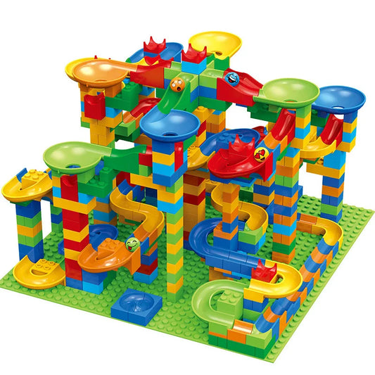 Tobogán para niños, bloques pequeños, ensamblaje de bloques, partículas, juguete educativo de bricolaje, regalo