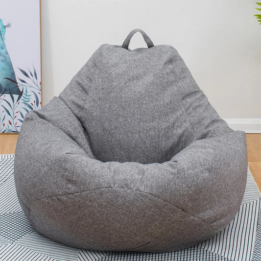Large and small sofa cover without filling, linen lounger beanbag tatami sofa cover for living room