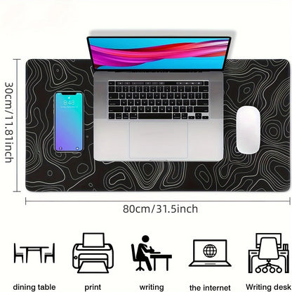 Mouse pad grande para teclado e mouse, tapete antiderrapante de borracha para jogos, mouse pad para laptop