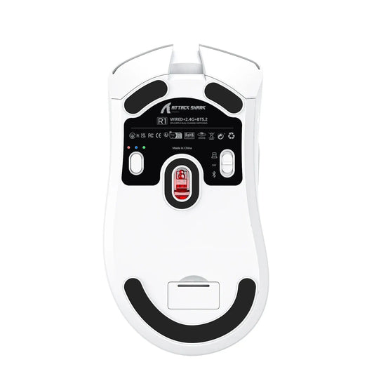Ratón inalámbrico para juegos R1 Superlight con Bluetooth 2.4G y sensor PixArt PAW3311 con 6 DPI ajustables para juegos de oficina.