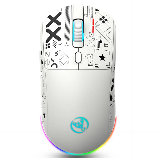 Mouse gamer sem fio Bluetooth de 3 modos recarregável 2.4G USB RGB retroiluminado para iPad, tablet e laptop